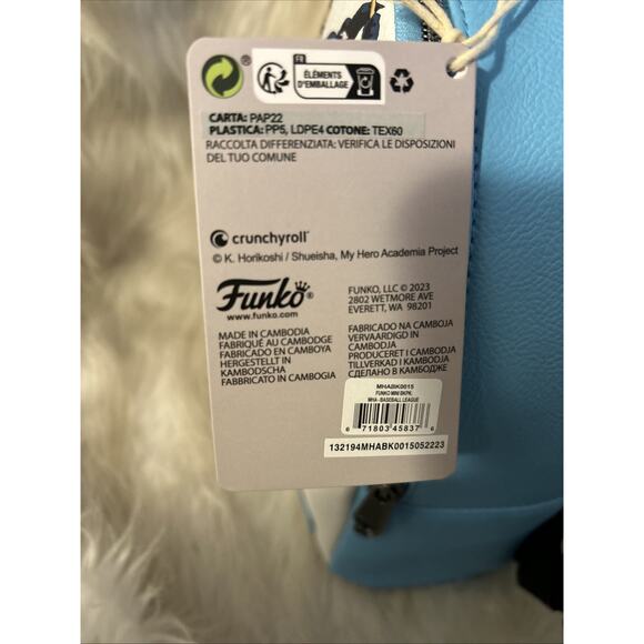 Loungefly Funko My Hero Academia Hero League Baseball Mini Backpack New With Tag - Picture 7 of 7